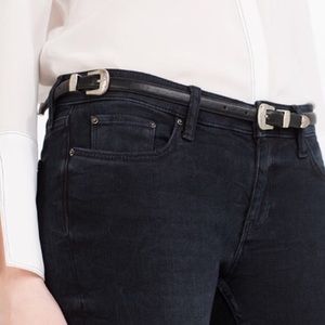 zara double buckle belt